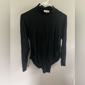 Black maternity bodysuit